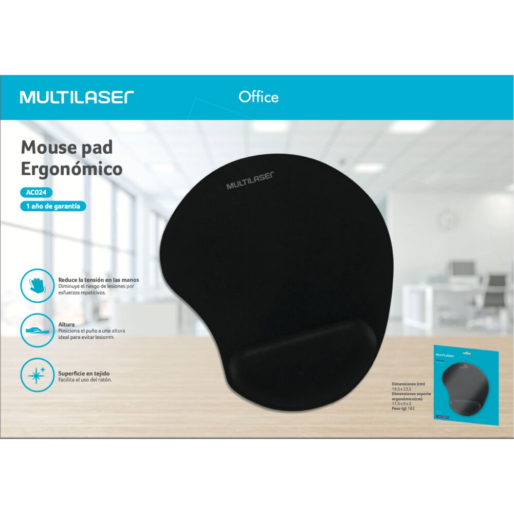 Mouse Pad Ergonomico Gel Multi Ac024 image number 1.0