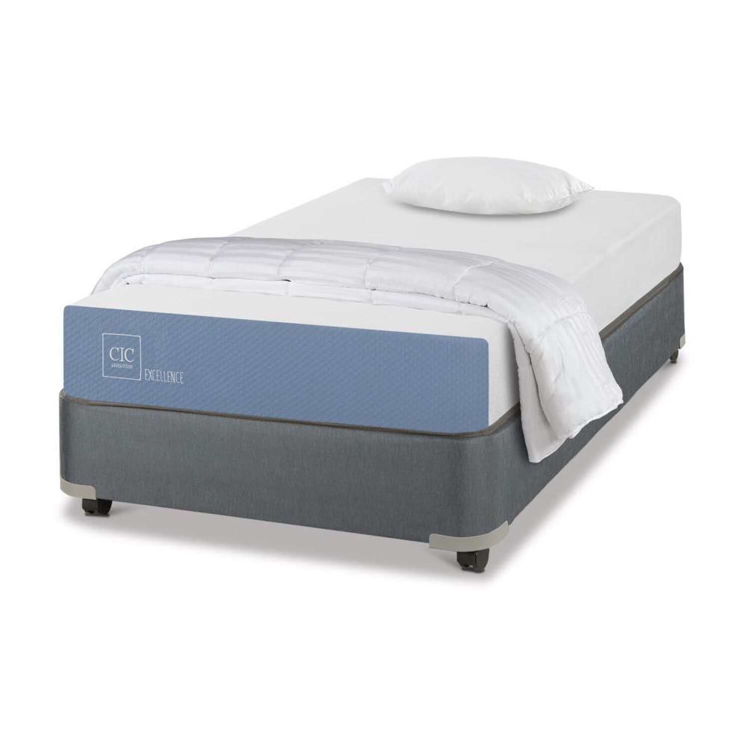 Cama Americana Cic Excellence / 1 Plaza / Base Normal + Textil image number 1.0