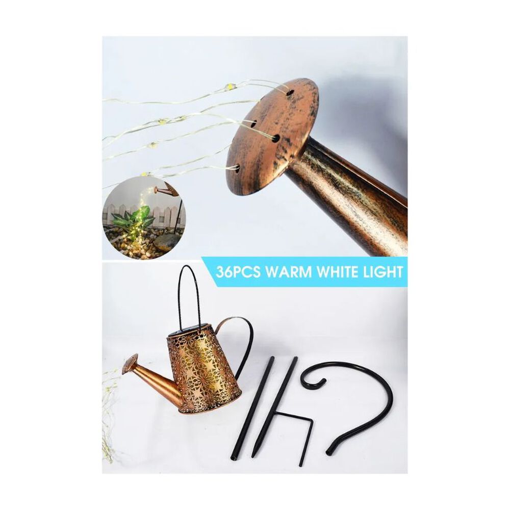 Lampara Solar De Exterior Decorativa Retro De Metal image number 4.0