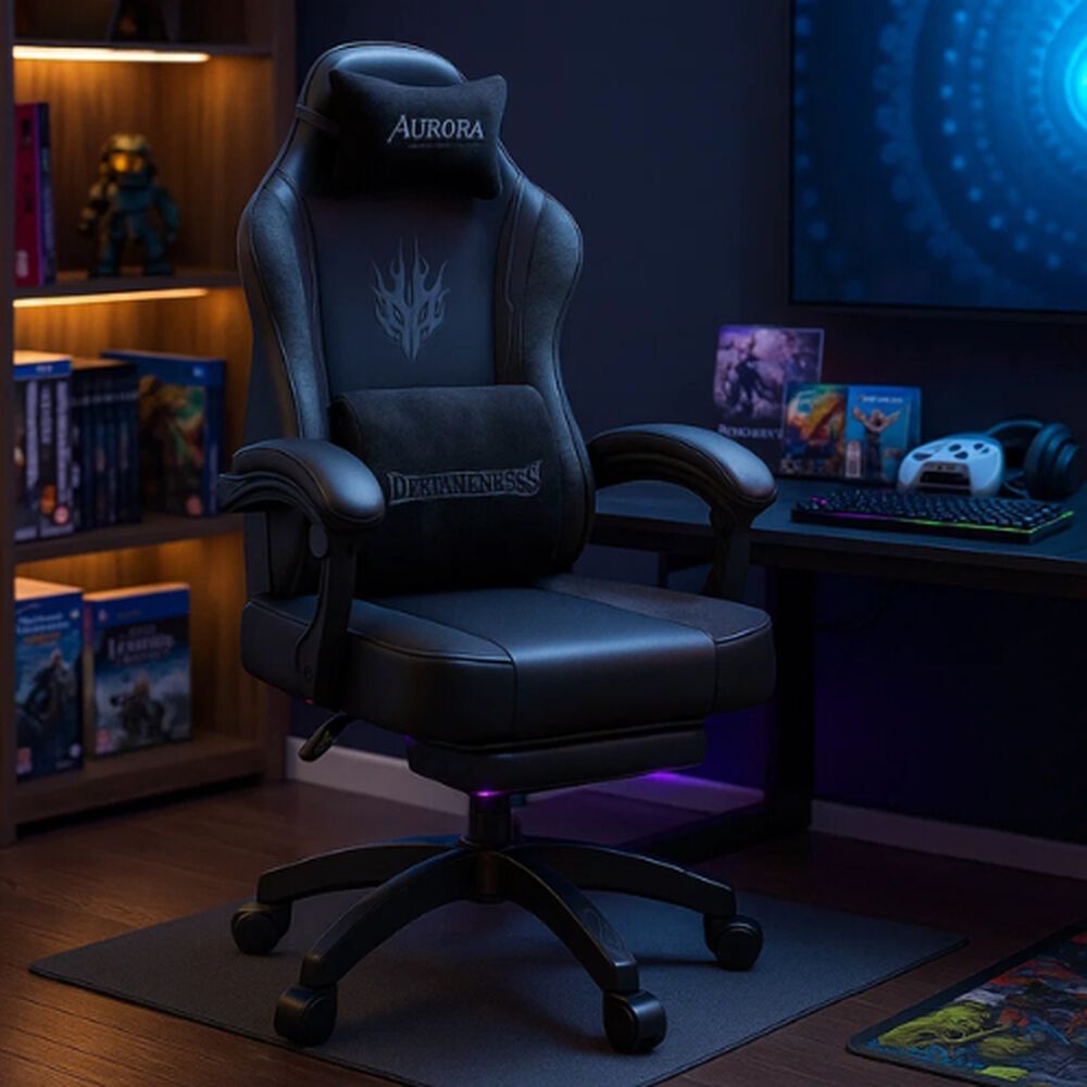 Silla Gamer Con Soporte Lumbar Reclinable 135 Y Reposapies image number 2.0