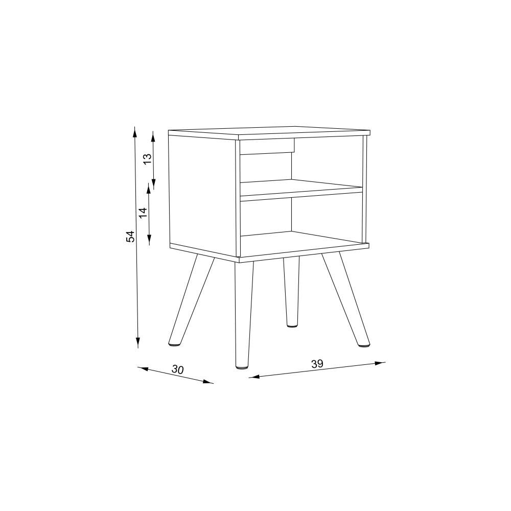 Velador Stanford Nogal image number 4.0