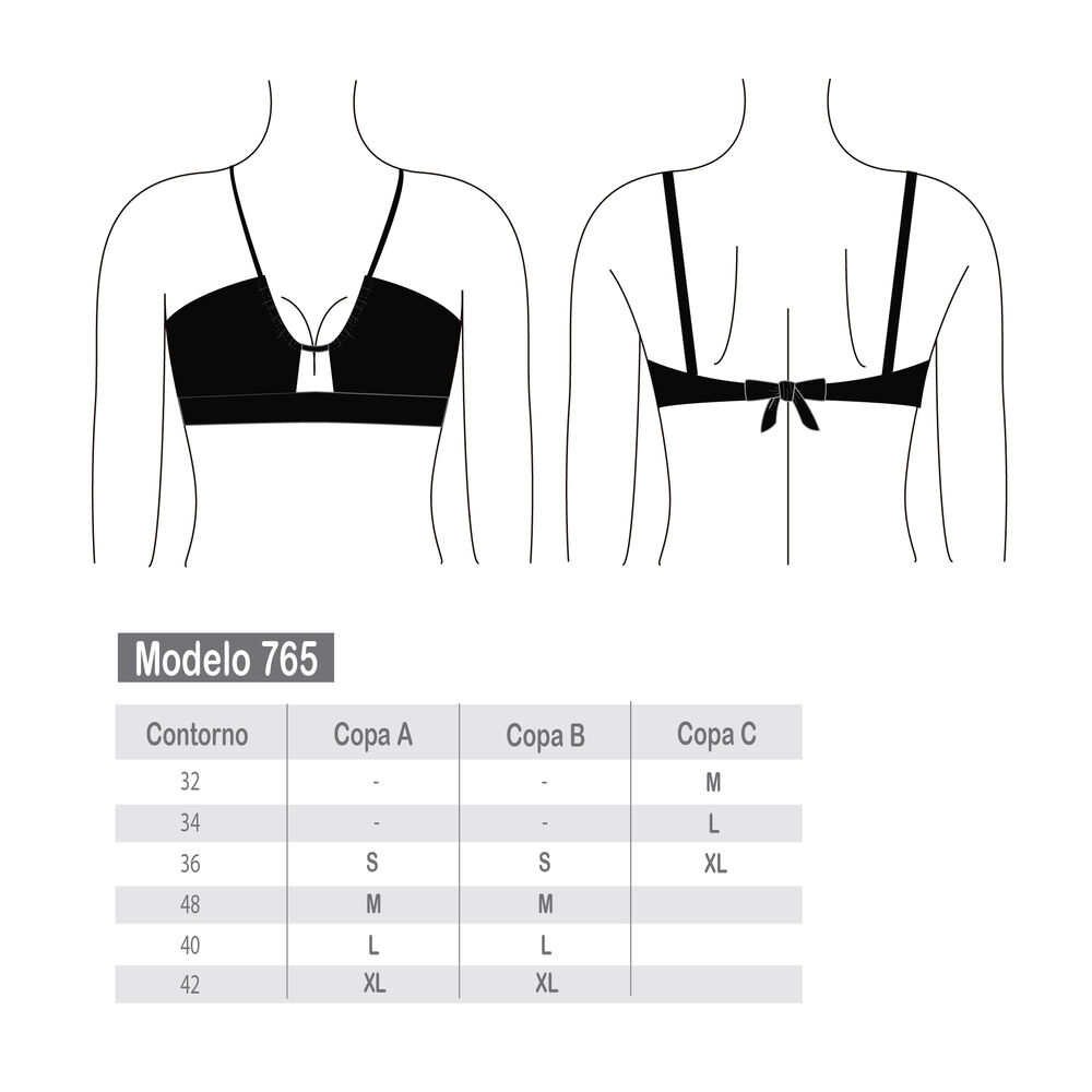Bikini Bandeau Pretina Negro image number 4.0