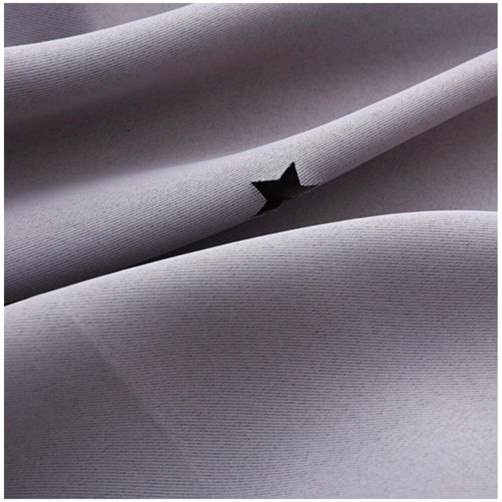 Cortinas Blackout Con Agujero Estrella Y Visillo Integrado - Gris image number 4.0