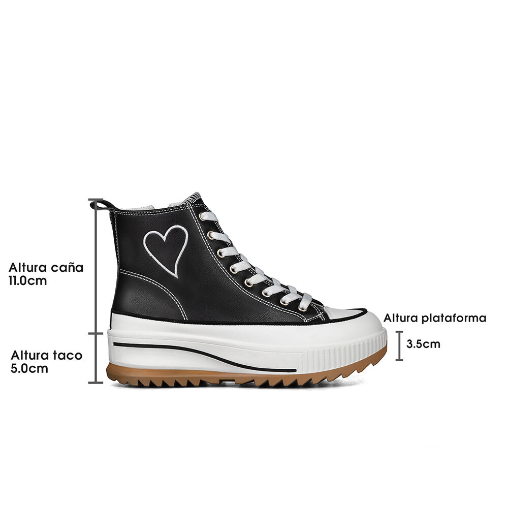 Zapatilla Casual Urbana Mujer Plataforma Clasico Weide Hx502 image number 6.0