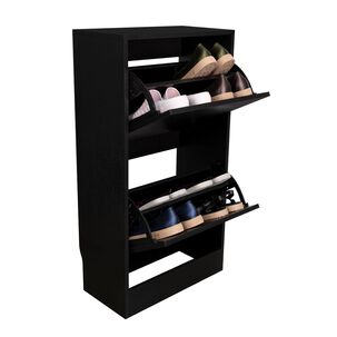 Zapatero 8 Pares 2 Niveles Negro