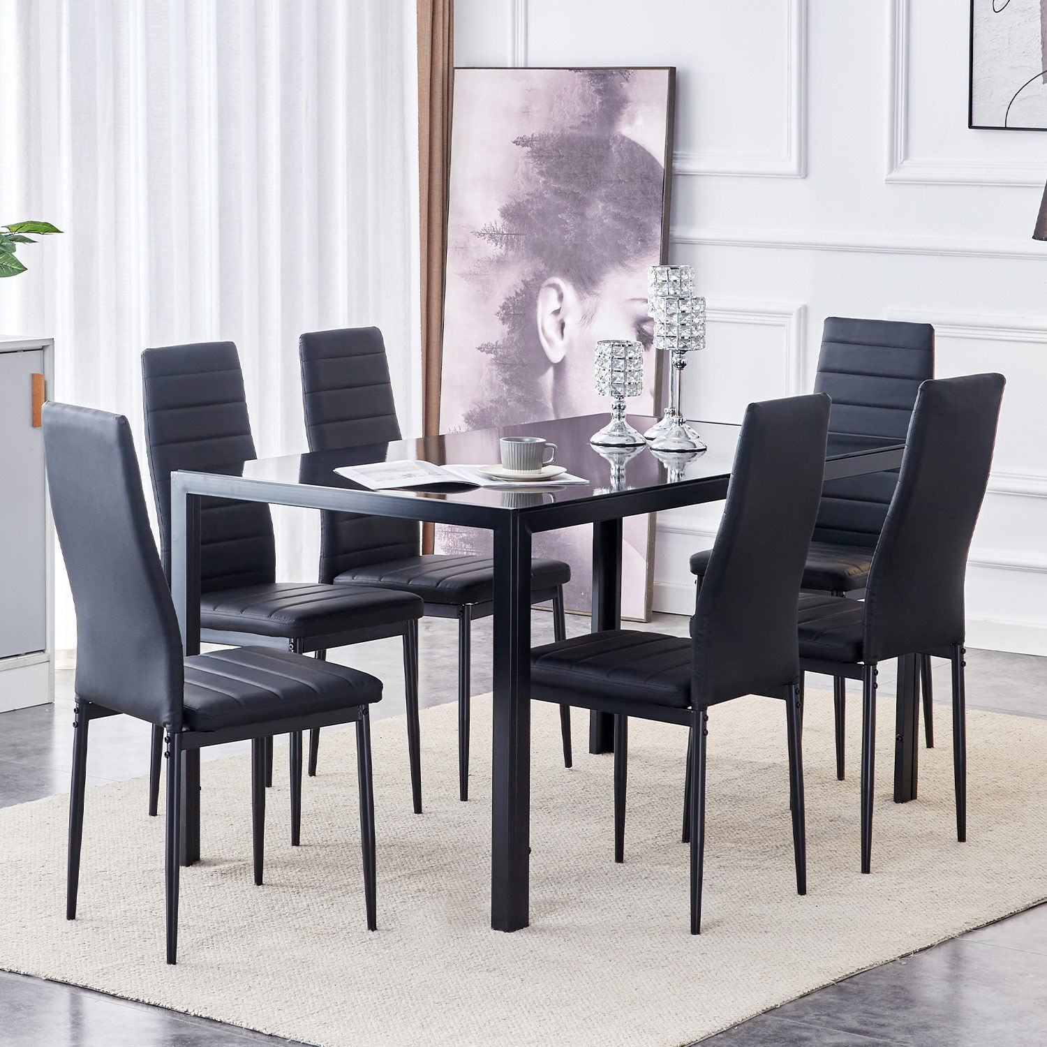 Pack 6 Silla De Comedor Boston Ii Negro image number 5.0