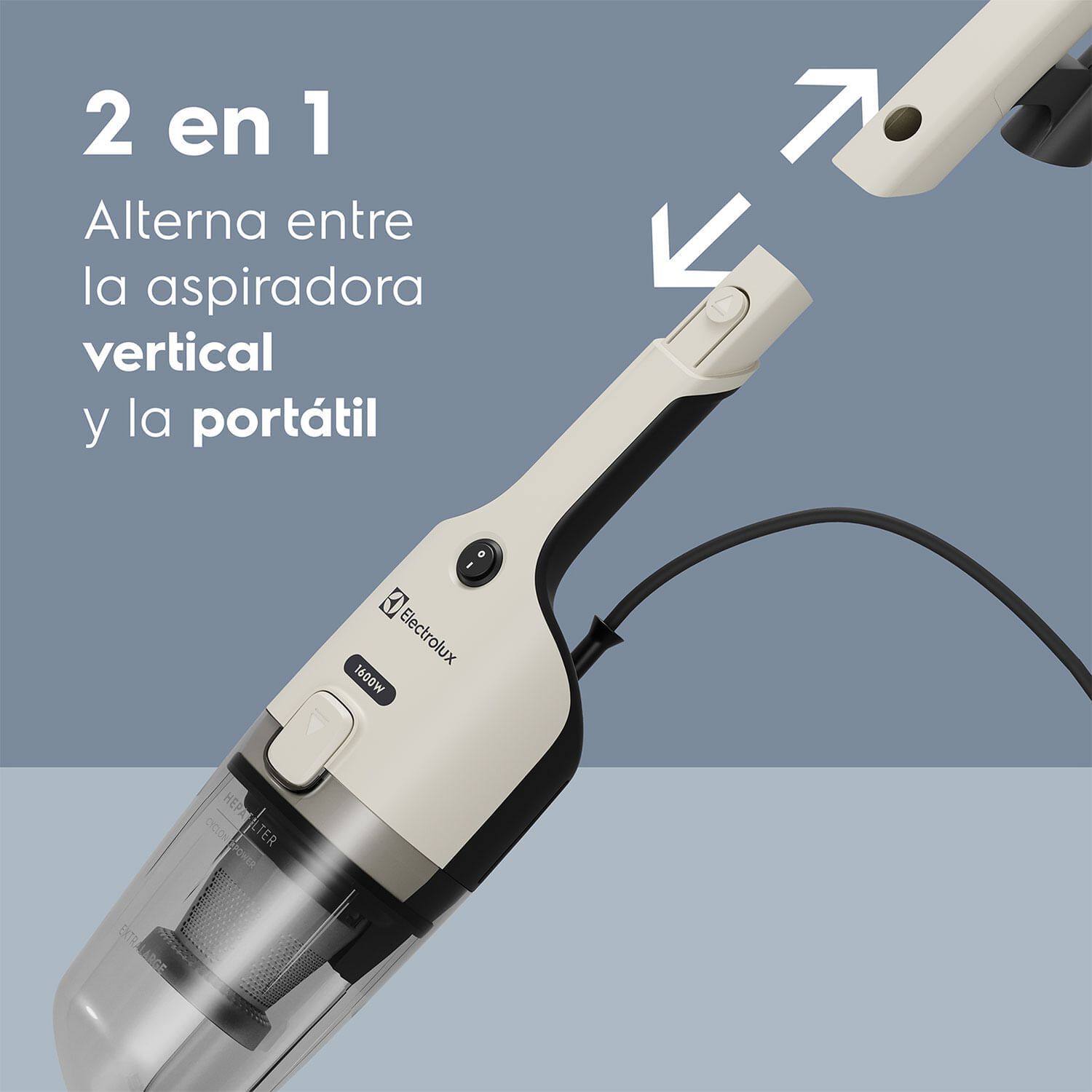 Aspiradora Vertical Con Cable Electrolux 1600w 2 En 1 Con Filtro Hepa Stk24 image number 6.0