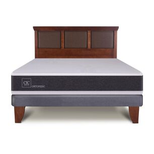 Cama Europea Cic New Ortopedic / 2 Plazas / Base Normal + Respaldo
