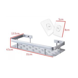 Estante Organizador Adhesivo De Aluminio Ba&ntilde;o