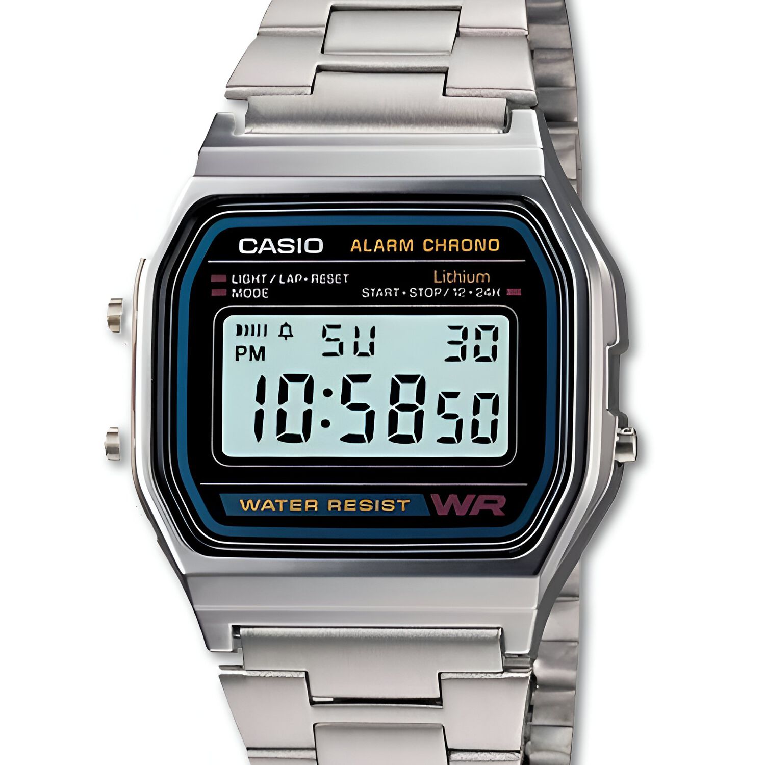 Reloj Casio Digital Classic Silver Edition A158wa-1df image number 4.0