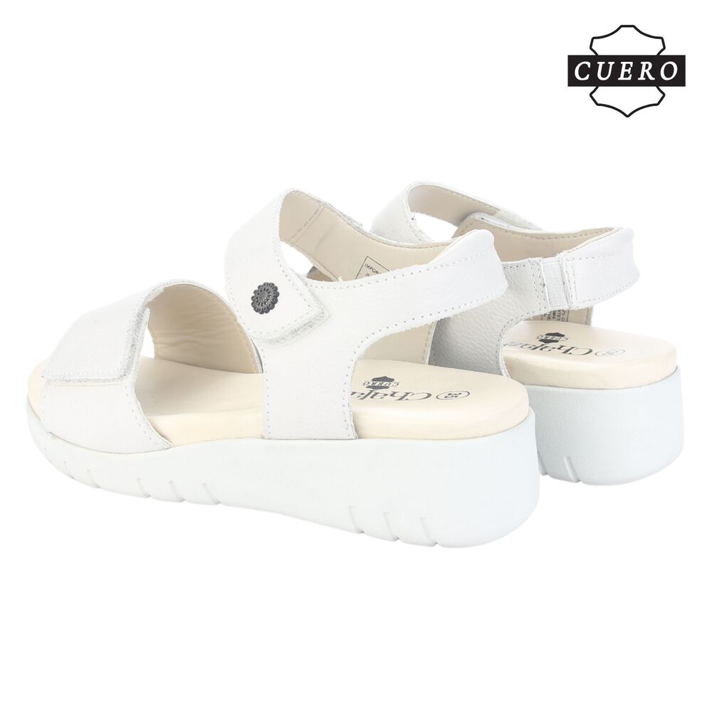 Sandalia De Cuero Chalada Mujer Raisa-2 Blanco Casual image number 6.0