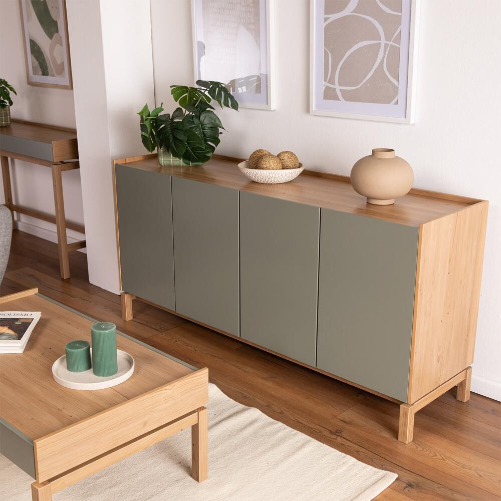 Buffet Barcelona 4 Puertas + 1 Caj&oacute;n Verde-roble image number 9.0