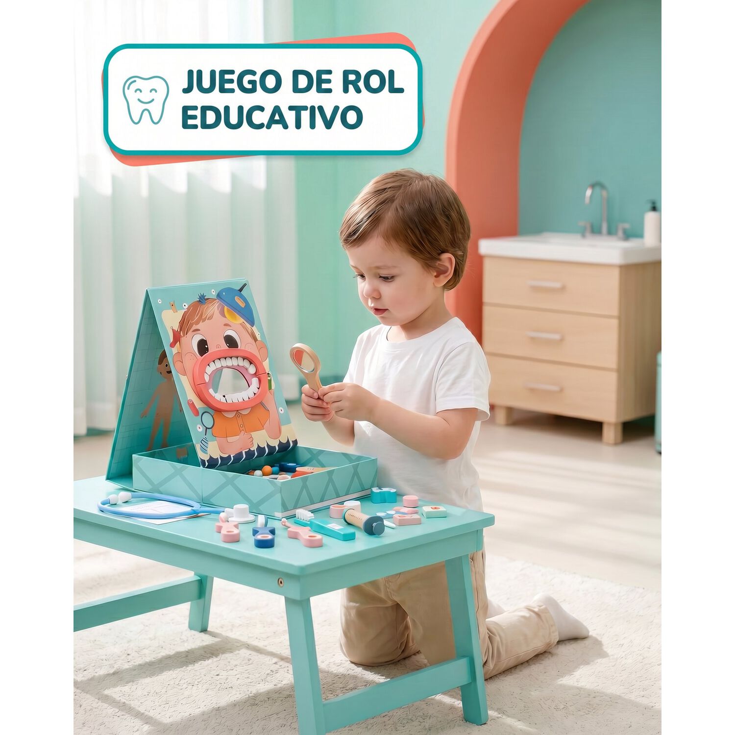 Set Juego De Roles Doctor- Dentista Juego Madera Ni&ntilde;os image number 21.0