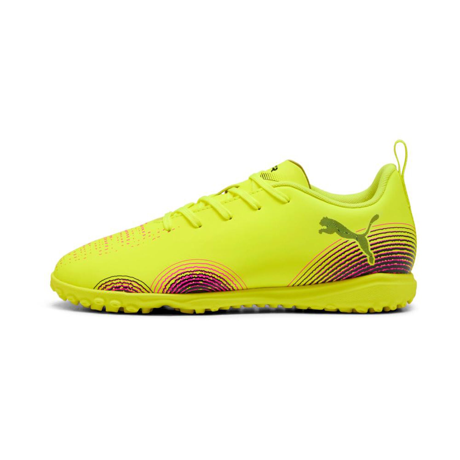 Zapatilla F&uacute;tbol Unisex Puma Future 8 Play Tt Jr Amarillo image number 2.0