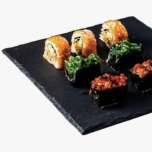 Plato Cuadrada Natural Plancha Piedra