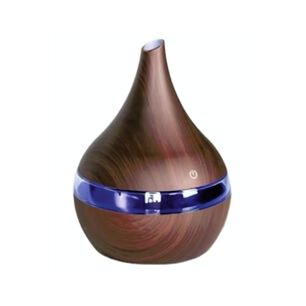 Humidificador Difusor Luz Led Color Marron Oscuro