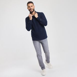 Poler&oacute;n Liso Slim Cuello Alto Hombre Az Black