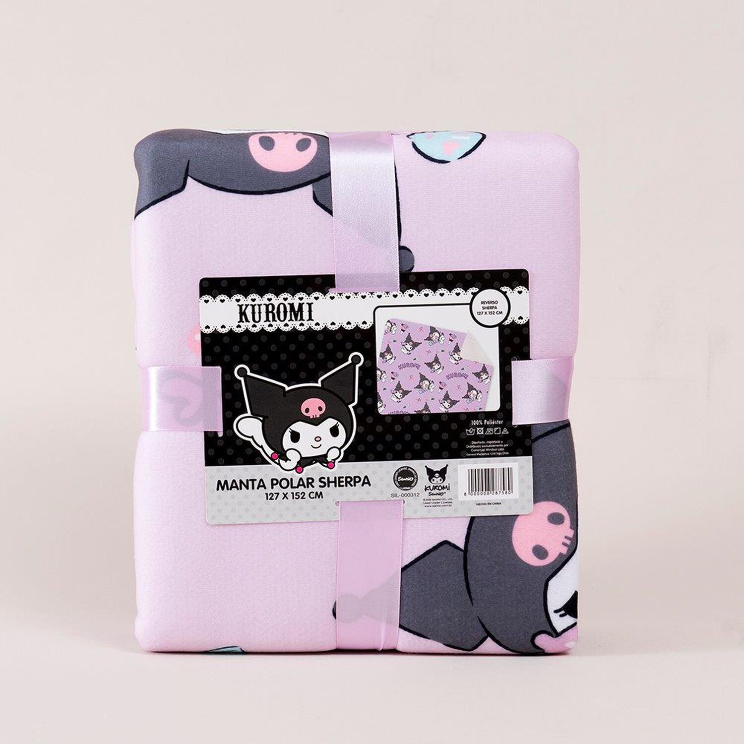 Manta Polar Sherpa 127x152 Cms Kuromi image number 2.0