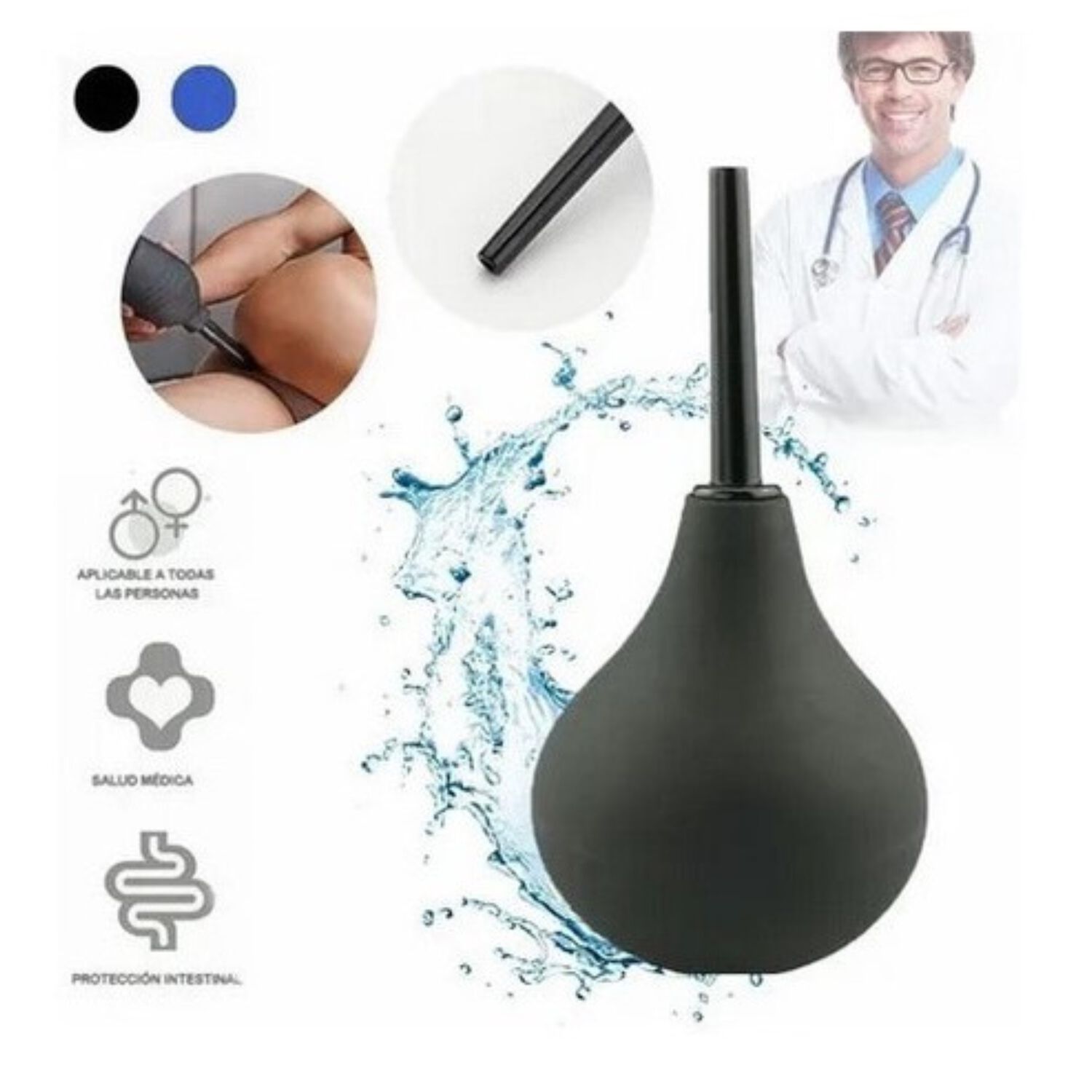 Enema Pera Limpiadora Rectal Vaginal Original Blackmont Grande image number 3.0