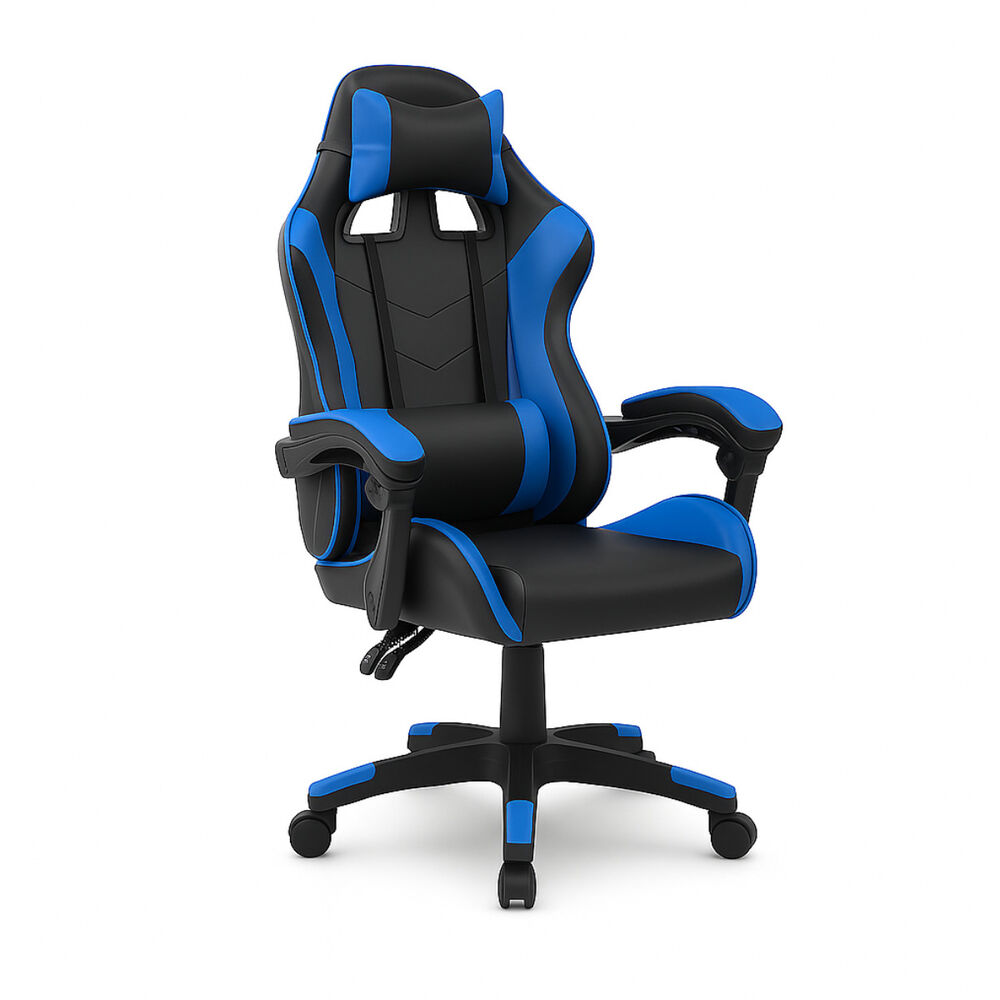 Silla Gamer De Escritorio Reclinable Color Azul image number 2.0