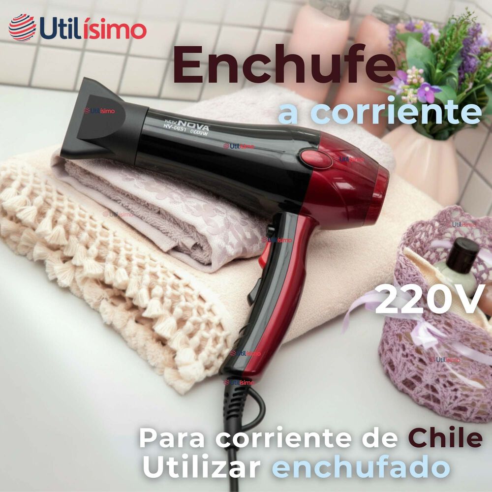 Secador De Pelo Alta Potencia Profesional 5000w Cabello Peluquer&iacute;a Rojo image number 5.0