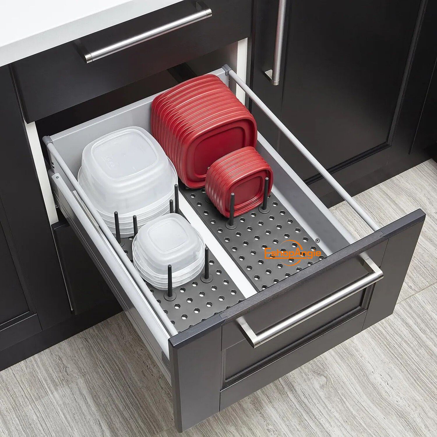 Estante Ajustable Drenaje Cocina Caj&oacute;n Gris Oscuro 2 Piezas image number 4.0