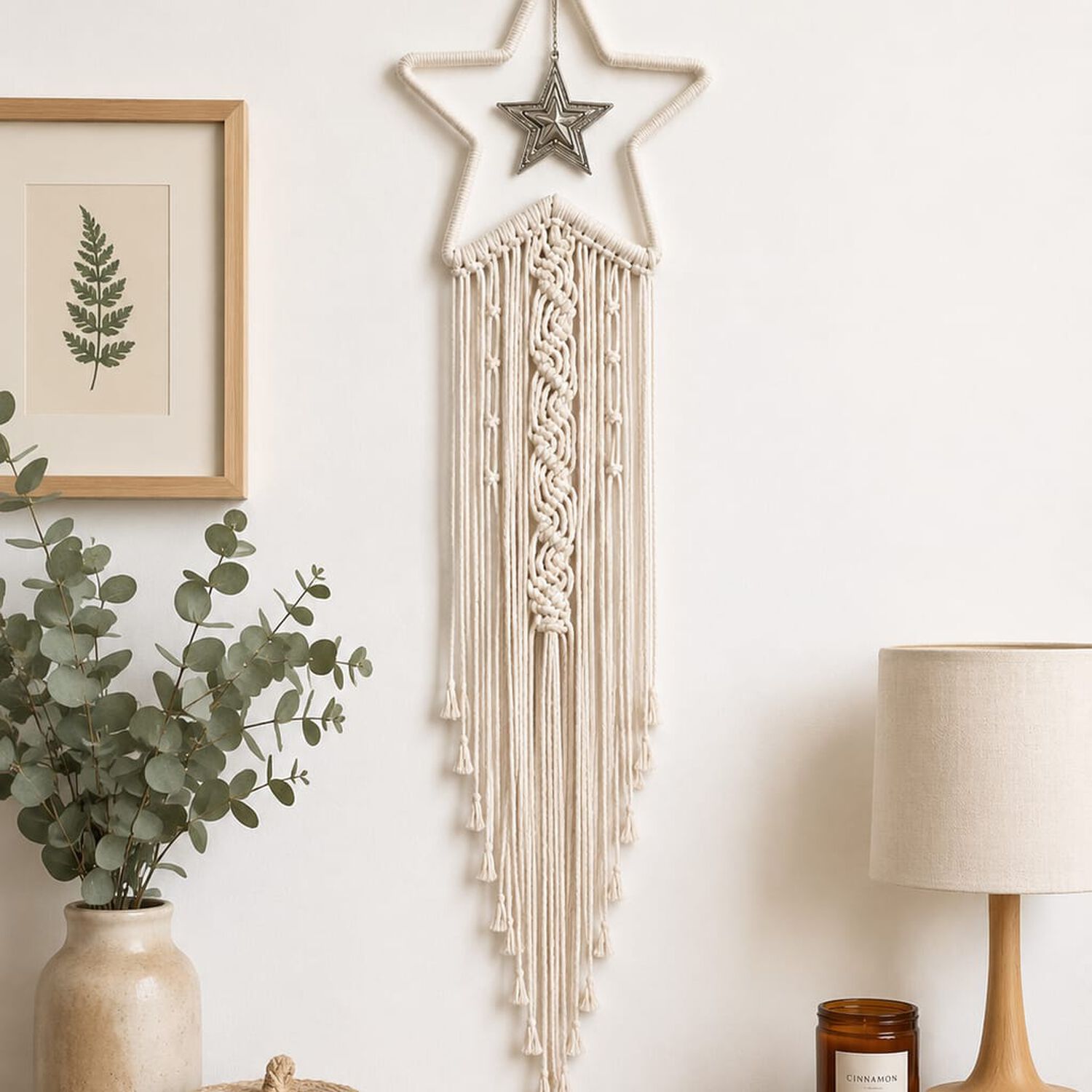 Tapiz Colgante Macrame De Estrella image number 4.0