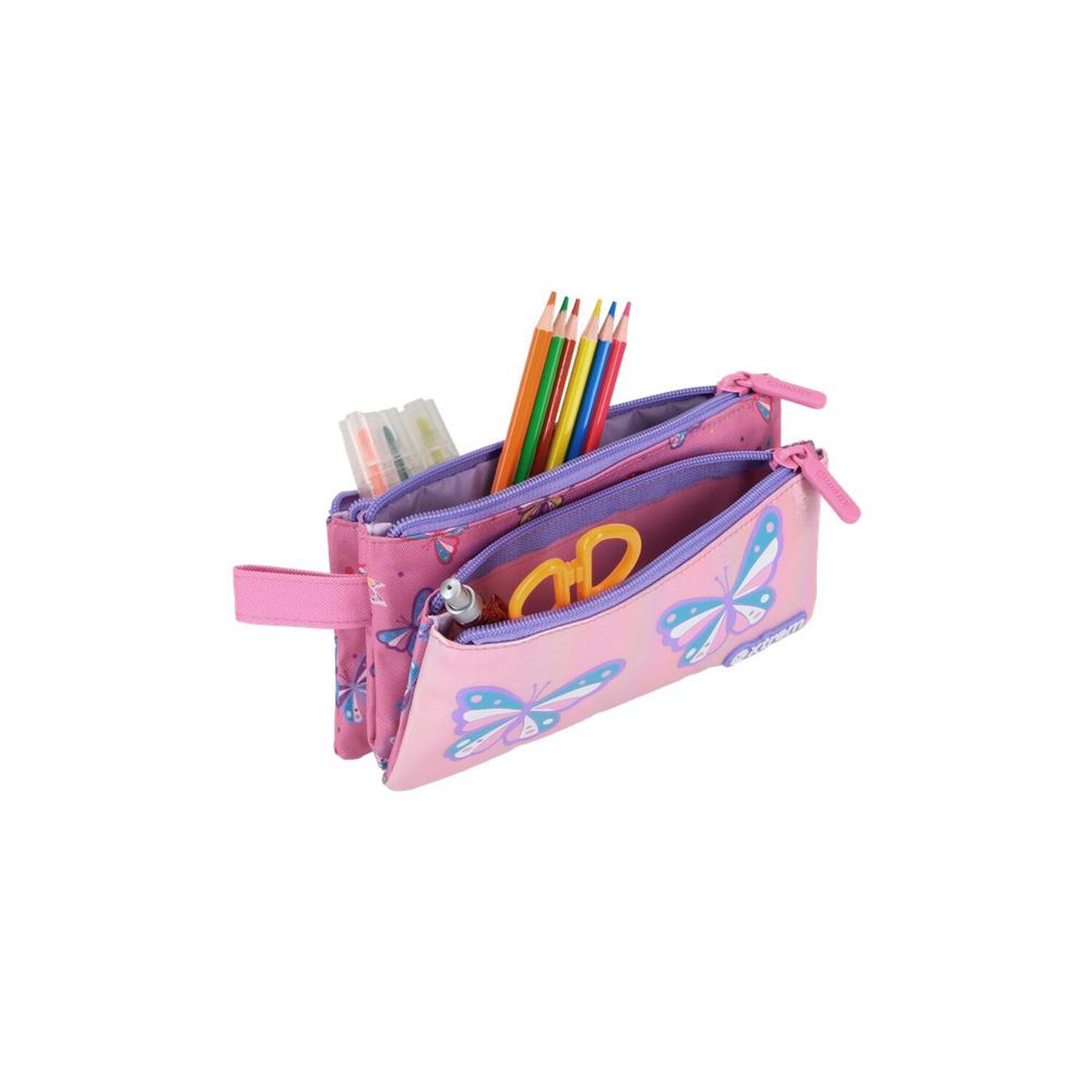 Estuche Xtrem Trinity 6xt Mariposas Rosado/morado image number 3.0