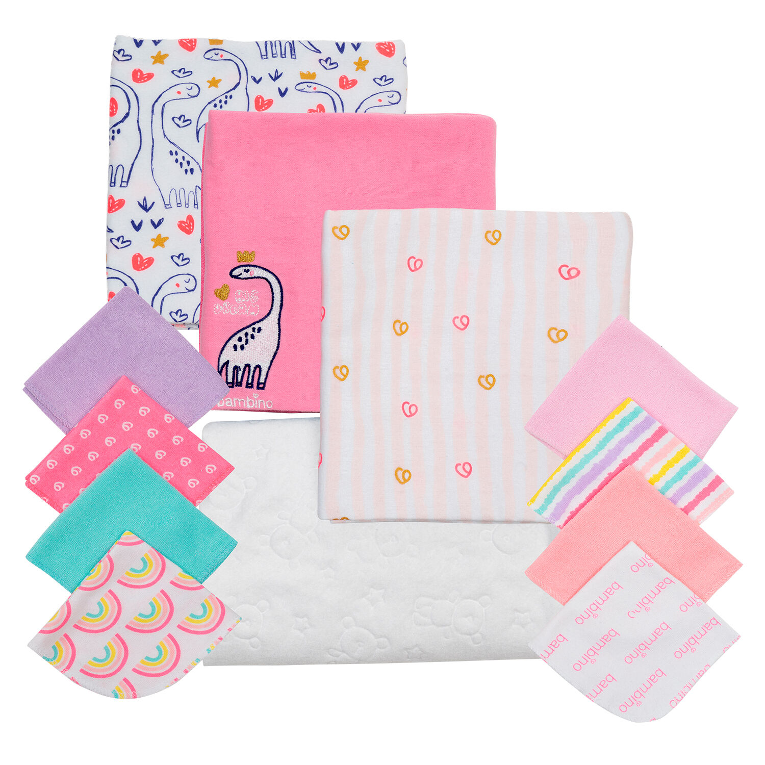 Set 12 Piezas Baby Gift Bambino Creations Dinosaurio Fucsia image number 0.0