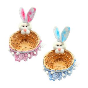 Pack De 10 Bolsa De Conejo De Pascua + 2 Canasto De Conejo