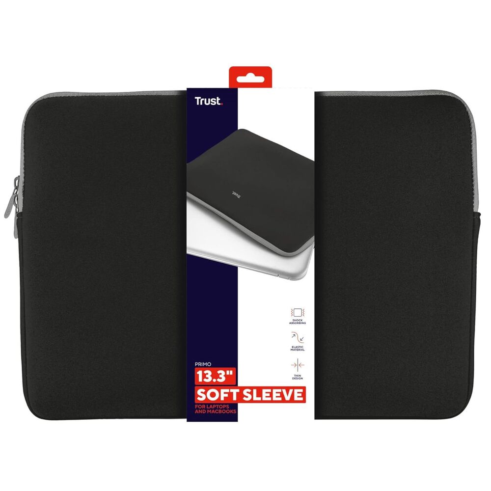 Funda Notebook & Macbook Trust Primo Sleeve Soft 13.3" Black image number 6.0