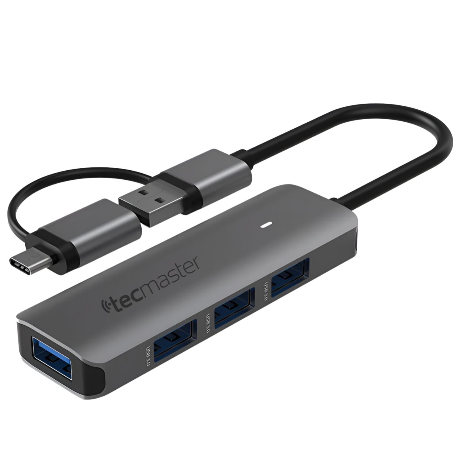 Hub Usb 3.0 + Adaptador Type-c 5 Gbps Tecmaster Tm-100543 image number 6.0