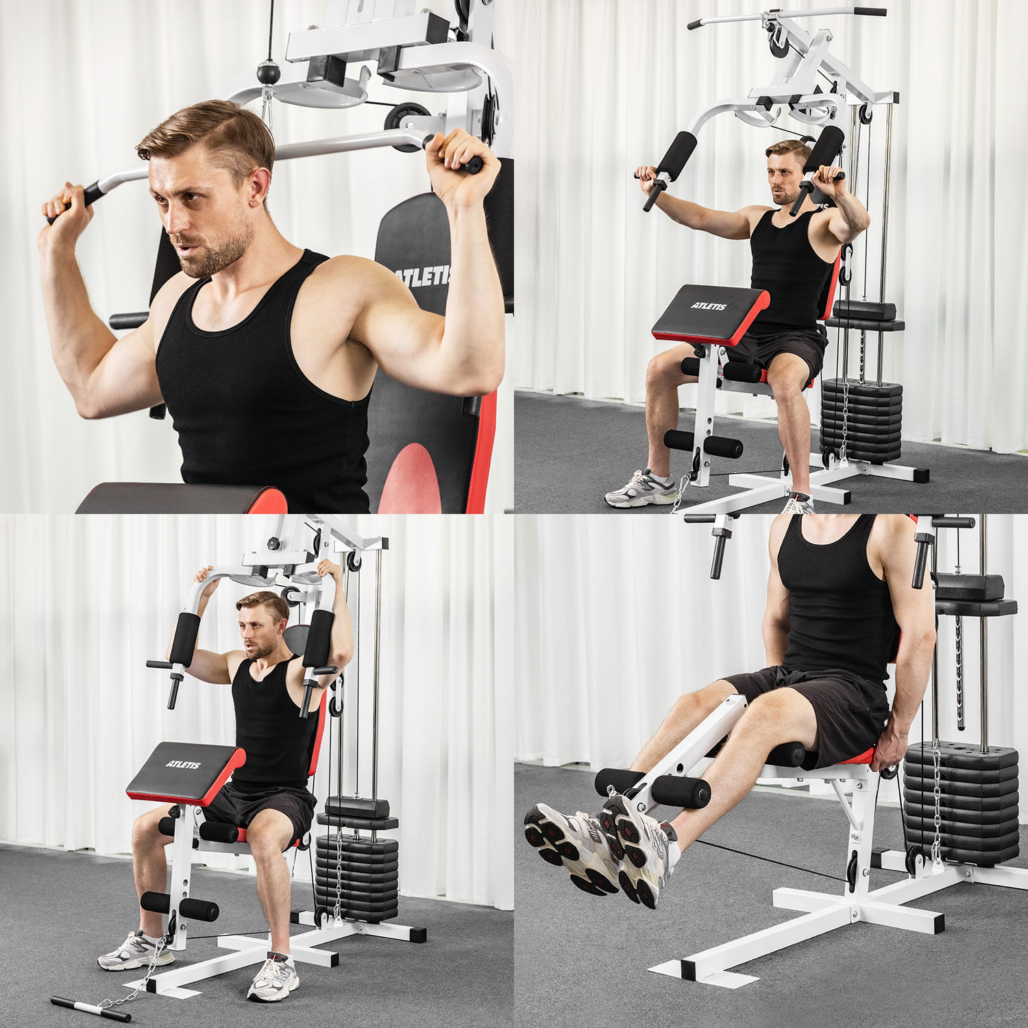 Home Gym Multifuncional Atletis Tf-7001 Gris image number 7.0