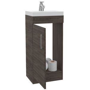 Mueble Vanitorio Piso 1 Puerta Fm-005o Caf&eacute; Oscuro