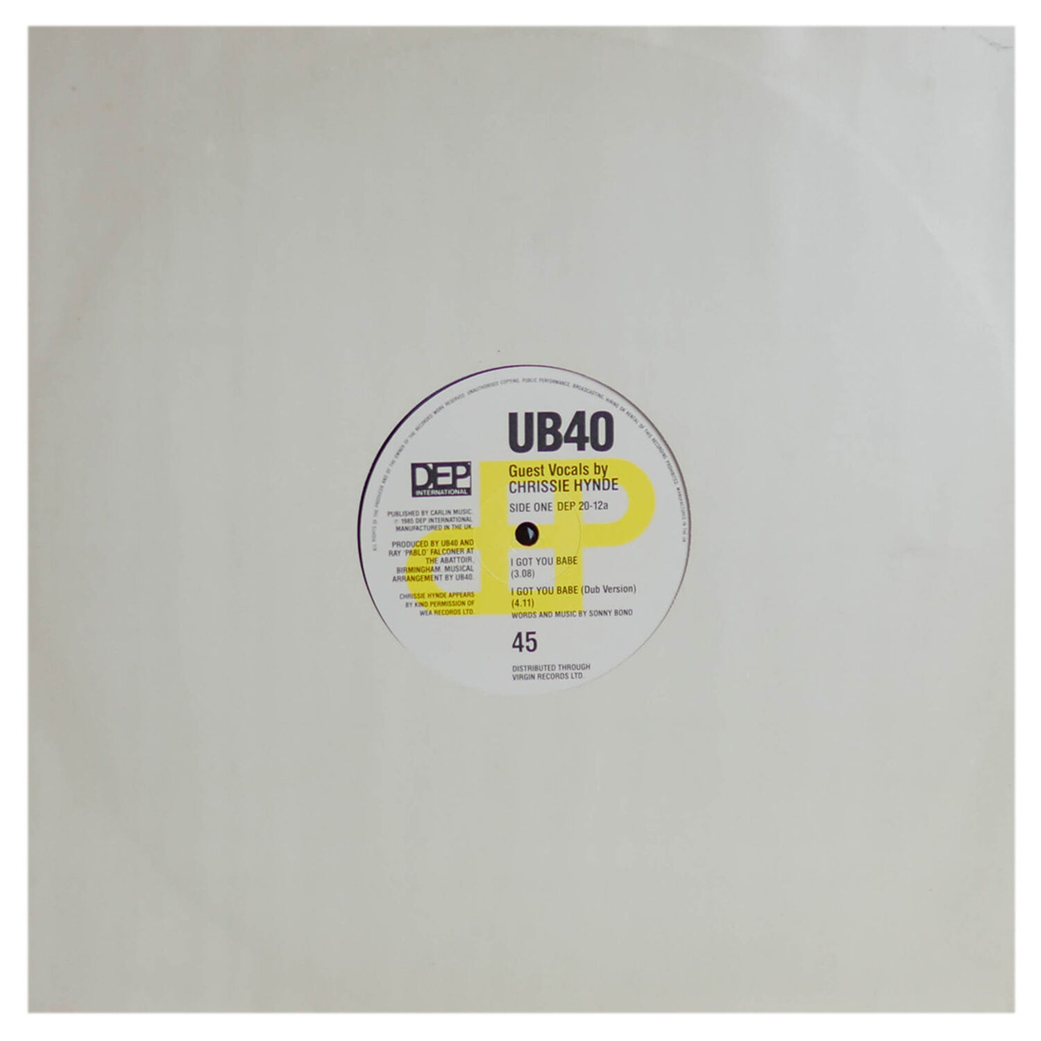 Ub40 Ft. Chrissie Hynde - I Got You Babe | 12" Maxi Single Usado image number 0.0
