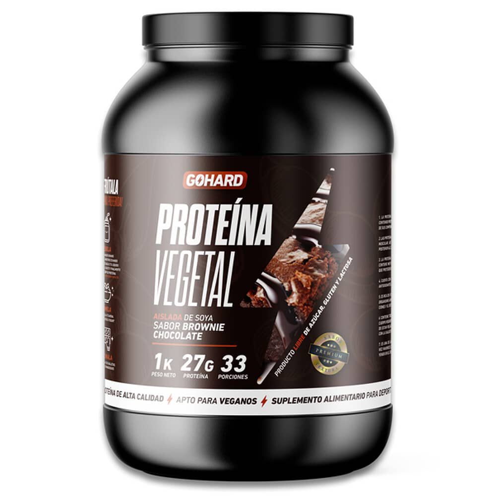 Prote&iacute;na Vegetal Soya Gohard 1kg Sabor Brownie Chocolate image number 0.0