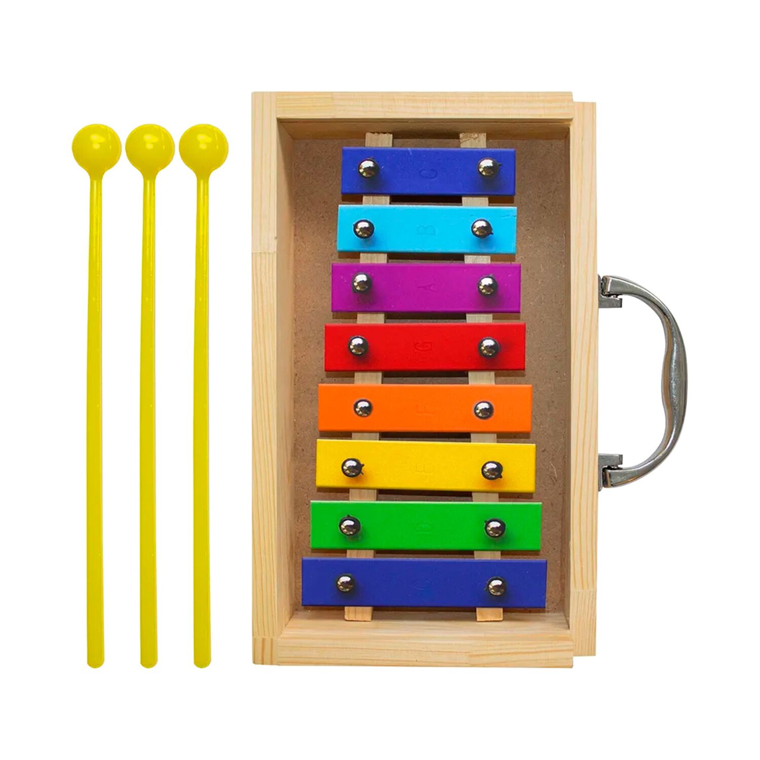 Metal&oacute;fono Diat&oacute;nico 8 Tonos Color Caja Madera All8sc image number 0.0