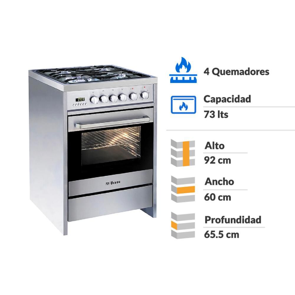 Cocina A Gas Ursus Trotter Pro-Q4 GL /4 Quemadores image number 1.0