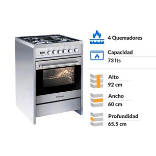 Cocina A Gas Ursus Trotter Pro-Q4 GL /4 Quemadores
