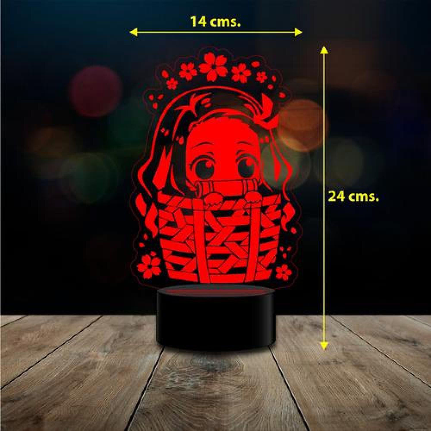 Lampara 3d Nezuko Canasta Super Kawaii Demon Slayer C Remoto image number 2.0