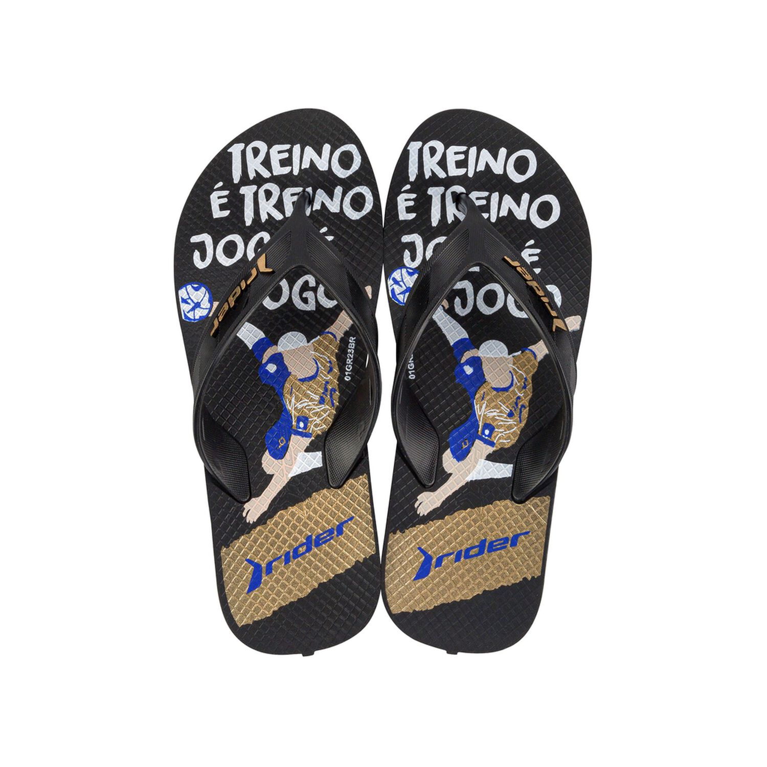Sandalia Street Negro/oro Rider image number 0.0