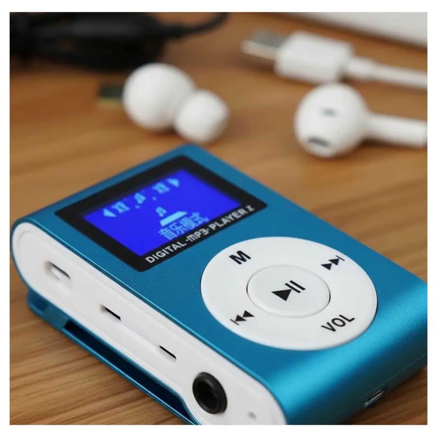 Reproductor Mp3 Digital Clip Met&aacute;lico Azul Con Pantalla Lcd image number 2.0