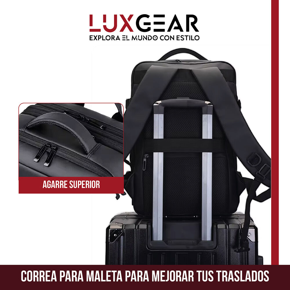 Mochila Maleta Viaje Cabina Luxgear Notebook Impermeable 48l image number 5.0