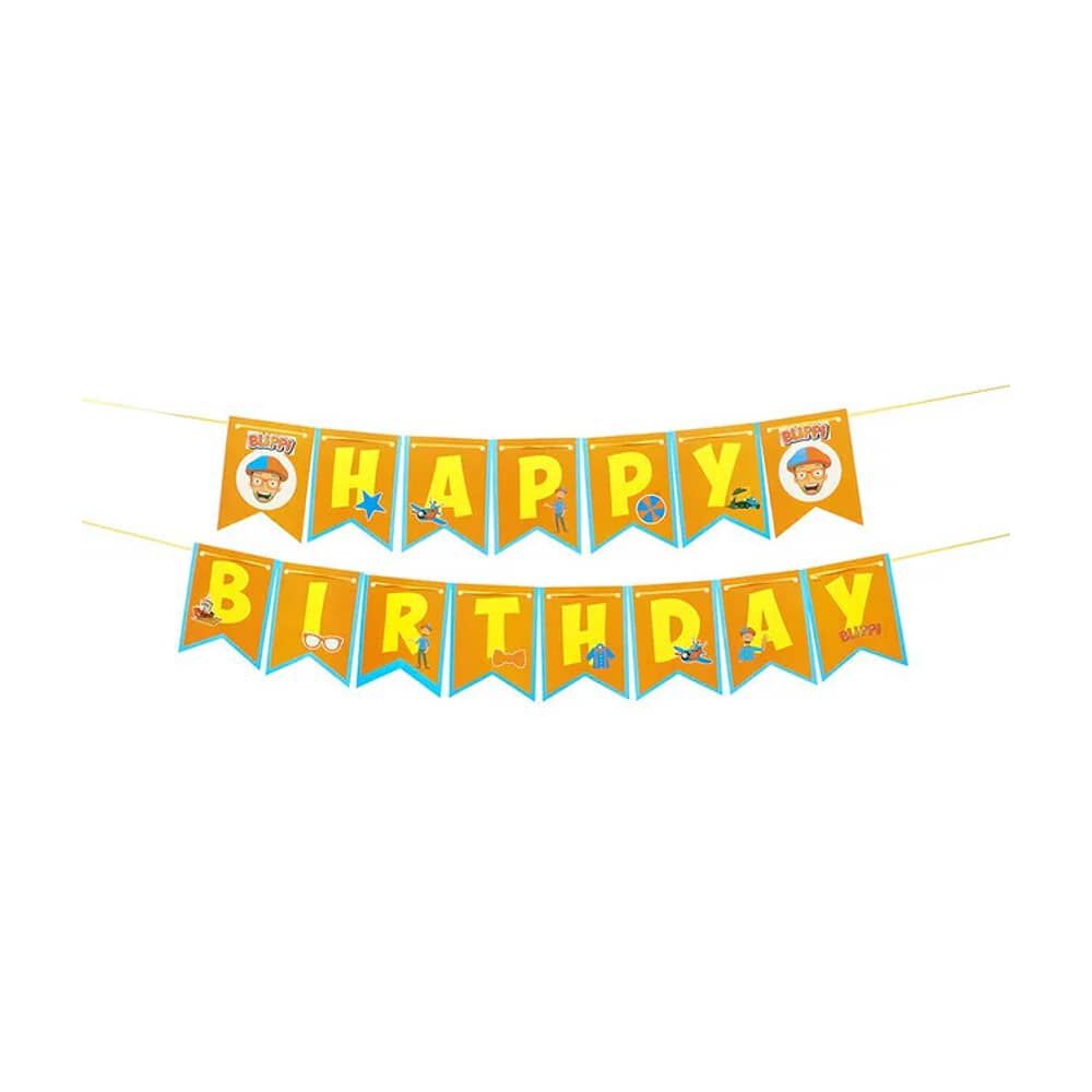 Pack Cumplea&ntilde;os Blippi Globos Toppers Cinta, Cotillon Y Mas image number 1.0