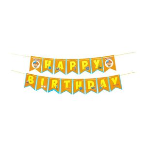 Pack Cumplea&ntilde;os Blippi Globos Toppers Cinta, Cotillon Y Mas