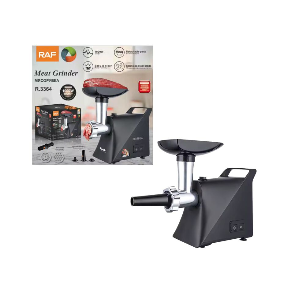 Picadora Moledora De Carne El&eacute;ctrica Raf 1000w Color Negro image number 0.0