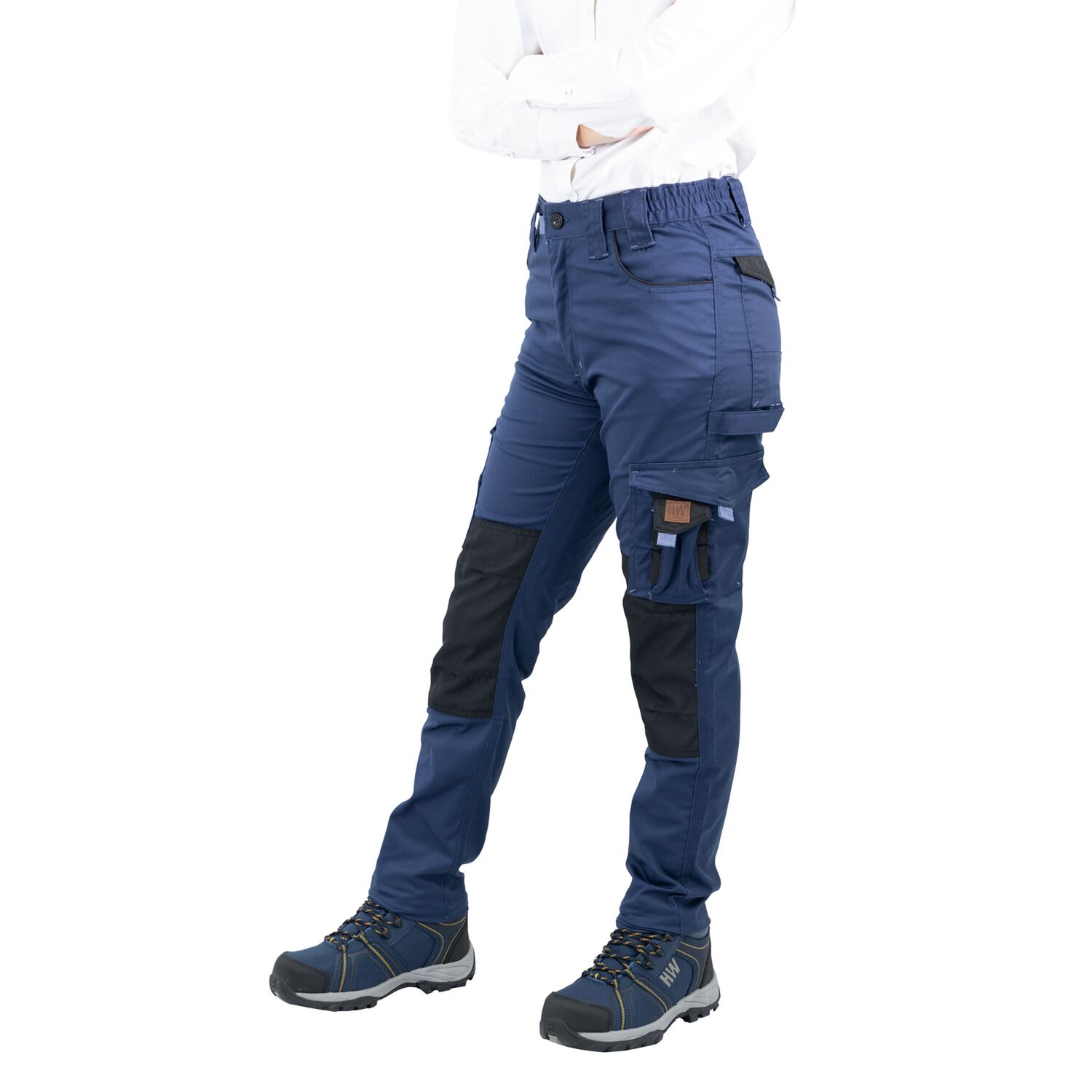 Pantal&oacute;n Cargo Hw Dakota Spandex Mujer Deep Blue image number 2.0