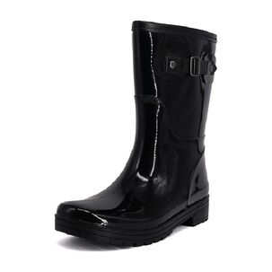 Bota De Agua Con Polar Cressida Negro Alquimia