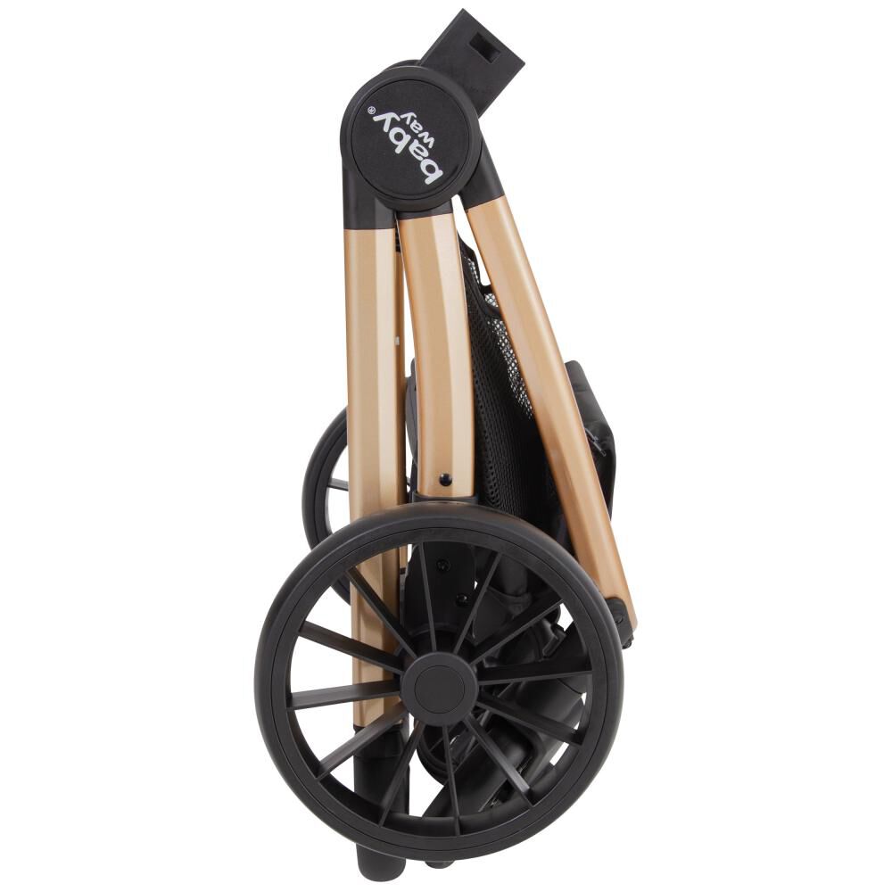 Coche Travel System Baby Way System 3 En 1 Golden Black Con Base image number 4.0