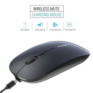 Mouse Raton Recargable Usb Silencioso Dpi Inal&aacute;mbrico 2,4ghz Y Optico Pc Notebook Bt Ergon&oacute;mico)